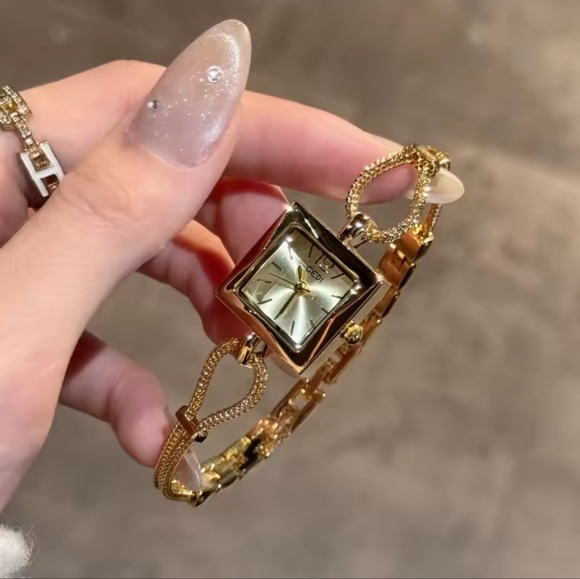 Anthropologie Accessories - Luna Luxe Gold Square Watch ✨ Timeless Elegance